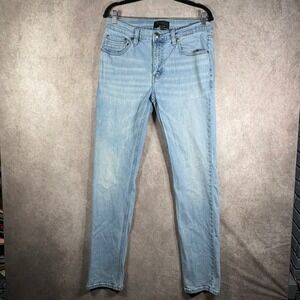 Brothers Sons Jeans Men 33x34 Light Blue Slim Straight Denim Light Wash Stretch